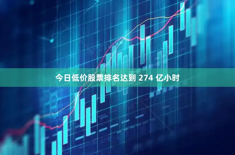 今日低价股票排名达到 274 亿小时
